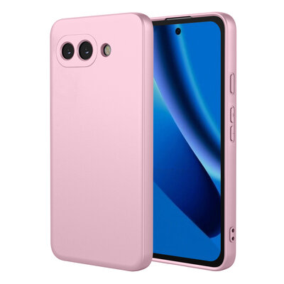 Google Pixel 10a Hoesje - MobyDefend Matte Siliconen Backcover - Licht Roze