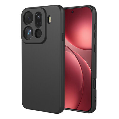 Oppo Find X9 Pro Hoesje - MobyDefend Matte Siliconen Backcover - Zwart