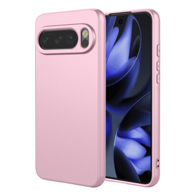 Google Pixel 10 / Google Pixel 10 Pro Hoesje - MobyDefend Matte Siliconen Backcover - Licht Roze