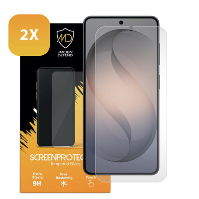 2-Pack Samsung Galaxy S26 Screenprotectors - MobyDefend Case-Friendly Screensavers - Gehard Glas