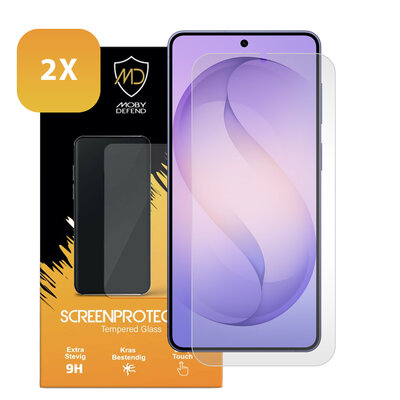 2-Pack Samsung Galaxy S26 Plus (S26+) Screenprotectors - MobyDefend Case-Friendly Screensavers - Gehard Glas
