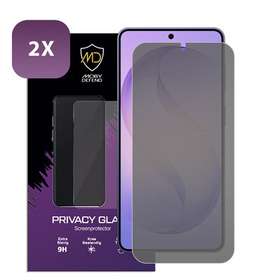 2-Pack MobyDefend Samsung Galaxy S26 Plus (S26+) Screenprotectors - HD Privacy Glass Screensavers