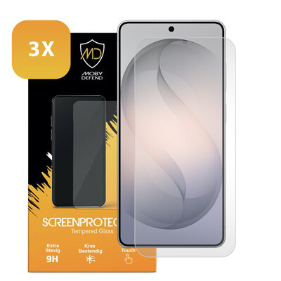 3-Pack Samsung Galaxy S26 Ultra Screenprotectors - MobyDefend Case-Friendly Screensavers - Gehard Glas