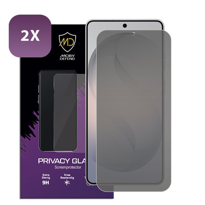 2-Pack MobyDefend Samsung Galaxy S26 Ultra Screenprotectors - HD Privacy Glass Screensavers