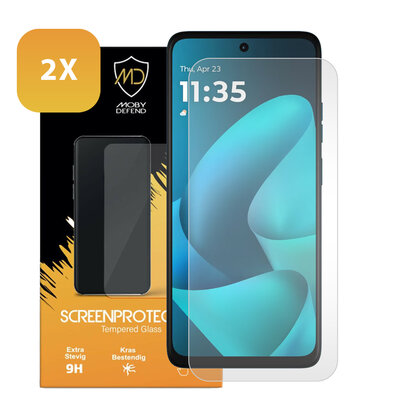 2-Pack Motorola Moto G57 Power Screenprotectors - MobyDefend Case-Friendly Screensavers - Gehard Glas