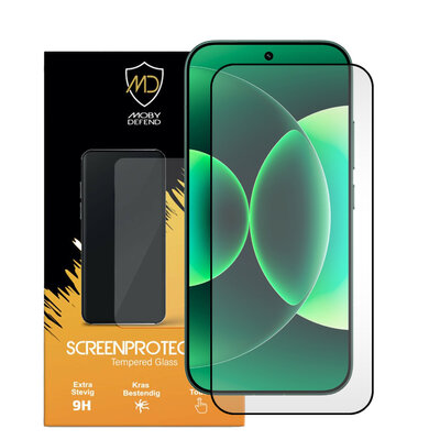 Xiaomi 17 Screenprotector - MobyDefend Screensaver Met Zwarte Randen - Gehard Glas 