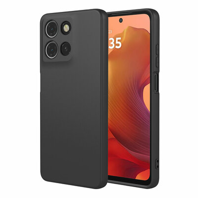 Motorola Moto G17 / Motorola Moto G17 Power Hoesje - MobyDefend Matte Siliconen Backcover - Zwart