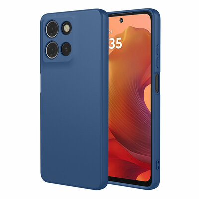 Motorola Moto G17 / Motorola Moto G17 Power Hoesje - MobyDefend Matte Siliconen Backcover - Blauw