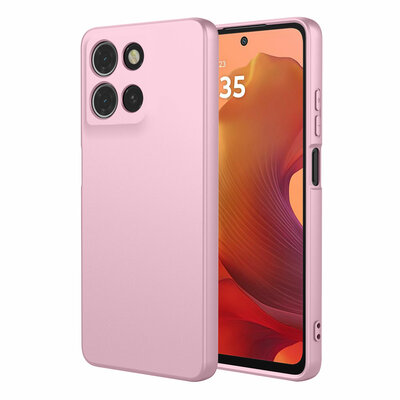 Motorola Moto G17 / Motorola Moto G17 Power Hoesje - MobyDefend Matte Siliconen Backcover - Licht Roze