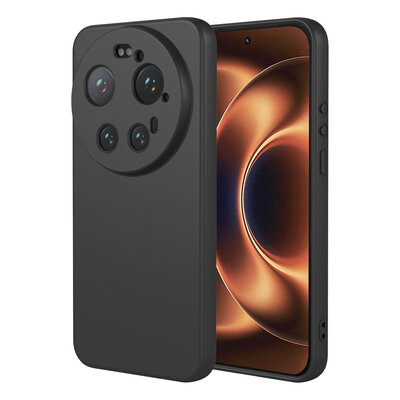 Xiaomi 17 Ultra Hoesje - MobyDefend Matte Siliconen Backcover - Zwart