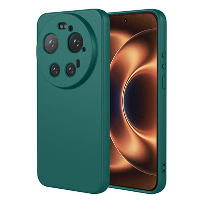 Xiaomi 17 Ultra Hoesje - MobyDefend Matte Siliconen Backcover - Groen