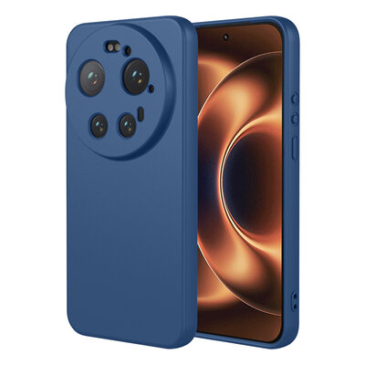 Xiaomi 17 Ultra Hoesje - MobyDefend Matte Siliconen Backcover - Blauw
