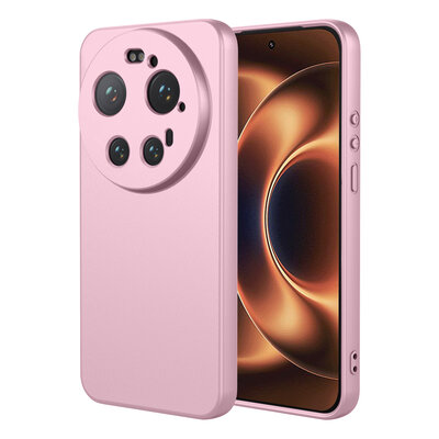 Xiaomi 17 Ultra Hoesje - MobyDefend Matte Siliconen Backcover - Licht Roze