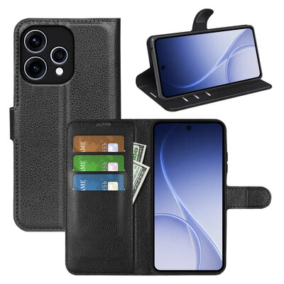 Oppo Reno15 Hoesje - MobyDefend Kunstleren Wallet Book Case (Sluiting Voorkant) - Zwart