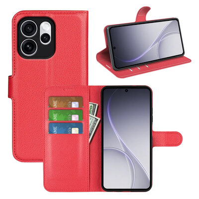 Oppo Reno15 Pro Hoesje - MobyDefend Kunstleren Wallet Book Case (Sluiting Voorkant) - Rood