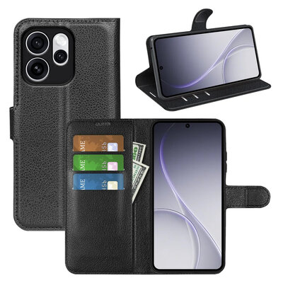 Oppo Reno15 Pro Hoesje - MobyDefend Kunstleren Wallet Book Case (Sluiting Voorkant) - Zwart
