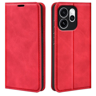 Oppo Reno15 Pro Hoesje - MobyDefend Luxe Wallet Bookcase (Magnetische Sluiting) - Rood