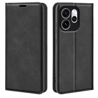 Oppo Reno15 Pro Hoesje - MobyDefend Luxe Wallet Bookcase (Magnetische Sluiting) - Zwart