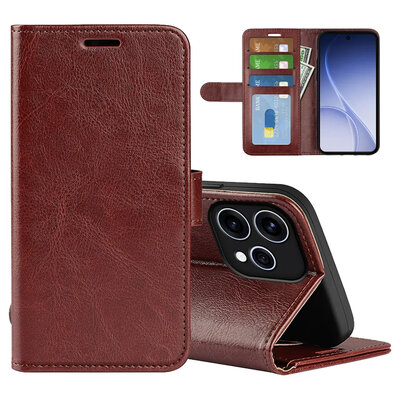 Oppo Reno15 Hoesje - MobyDefend Wallet Book Case (Sluiting Achterkant) - Bruin