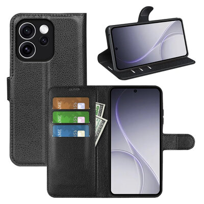 Oppo Reno15 F / Oppo Reno15 FS Hoesje - MobyDefend Kunstleren Wallet Book Case (Sluiting Voorkant) - Zwart