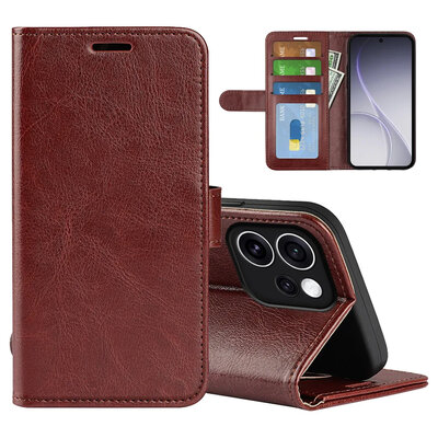 Oppo Reno15 F / Oppo Reno15 FS Hoesje - MobyDefend Wallet Book Case (Sluiting Achterkant) - Bruin