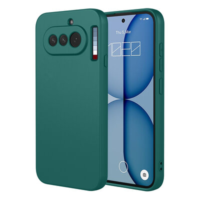 Nothing Phone (4a) Hoesje - MobyDefend Matte Siliconen Backcover - Groen