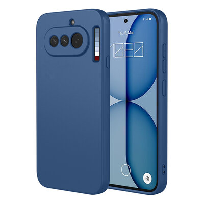 Nothing Phone (4a) Hoesje - MobyDefend Matte Siliconen Backcover - Blauw
