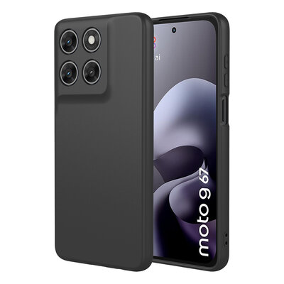 Motorola Moto G67 / G77 / G87 Hoesje - MobyDefend Matte Siliconen Backcover - Zwart