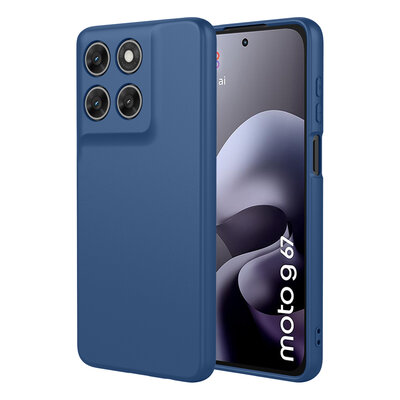 Motorola Moto G67 / G77 / G87 Hoesje - MobyDefend Matte Siliconen Backcover - Blauw