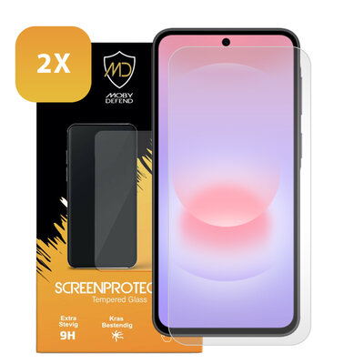 2-Pack Samsung Galaxy A37 Screenprotectors - MobyDefend Case-Friendly Screensavers - Gehard Glas