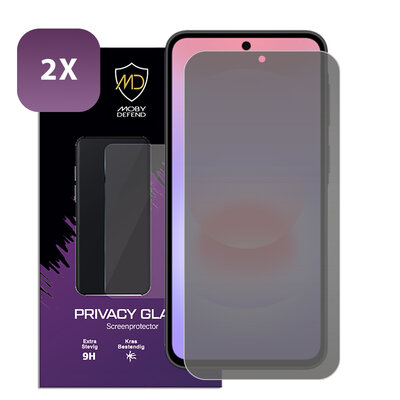 2-Pack MobyDefend Samsung Galaxy A37 Screenprotectors - HD Privacy Glass Screensavers