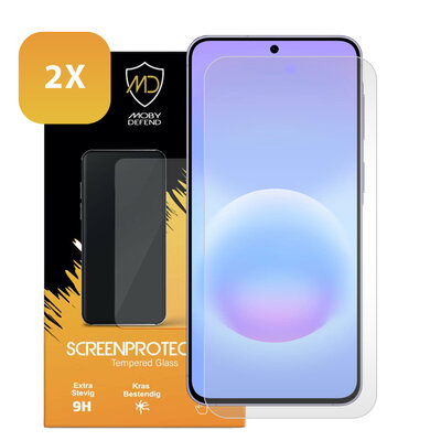 2-Pack Samsung Galaxy A57 Screenprotectors - MobyDefend Case-Friendly Screensavers - Gehard Glas