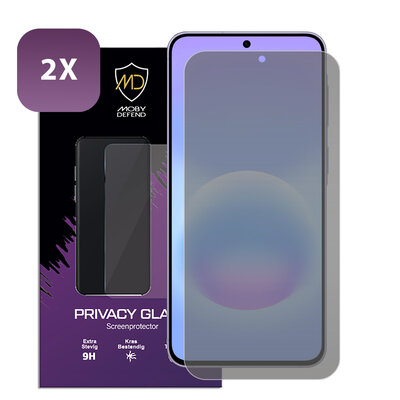 2-Pack MobyDefend Samsung Galaxy A57 Screenprotectors - Matte Privacy Glass Screensavers