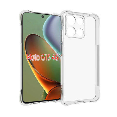 Motorola Moto G17 / Motorola Moto G17 Power Hoesje - MobyDefend Transparante Shockproof TPU Backcover - Verstevigde Hoeken - Volledig Doorzichtig