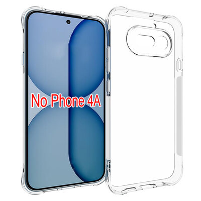 Nothing Phone (4a) Hoesje - MobyDefend Transparante Shockproof TPU Backcover - Verstevigde Hoeken - Volledig Doorzichtig