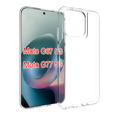 Motorola Moto G67 / G77 / G87 Hoesje - MobyDefend Transparante TPU Backcover - Volledig Doorzichtig