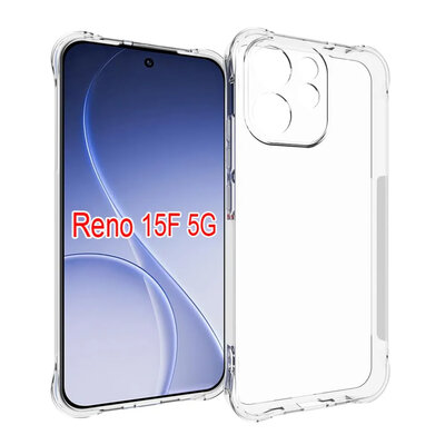 Oppo Reno15 F / Oppo Reno15 FS Hoesje - MobyDefend Transparante Shockproof TPU Backcover - Verstevigde Hoeken - Volledig Doorzichtig