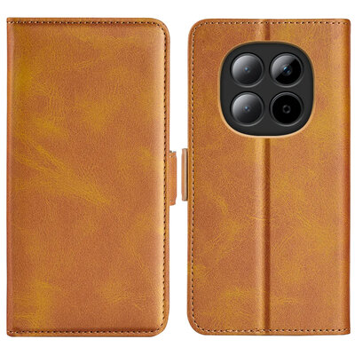 Xiaomi Redmi Note 15 Pro 5G Hoesje - MobyDefend Luxe Wallet Book Case (Sluiting Zijkant) - Lichtbruin