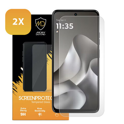 2-Pack Motorola Moto G37 / G37 Power / G47 Screenprotectors - MobyDefend Case-Friendly Screensavers - Gehard Glas