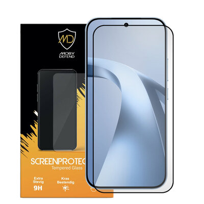 Xiaomi 17T Screenprotector - MobyDefend Screensaver Met Zwarte Randen - Gehard Glas 