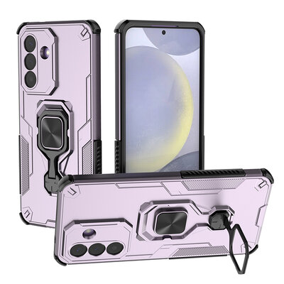 Samsung Galaxy A27 Hoesje - MobyDefend Dubbelgelaagde Pantsercase Met Standaard - Roze