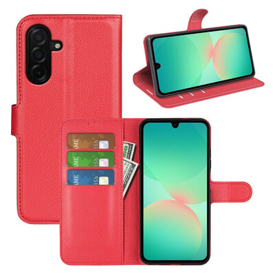 Samsung Galaxy A27 Hoesje - MobyDefend Kunstleren Wallet Book Case (Sluiting Voorkant) - Rood