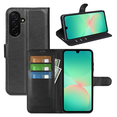 Samsung Galaxy A27 Hoesje - MobyDefend Kunstleren Wallet Book Case (Sluiting Voorkant) - Zwart