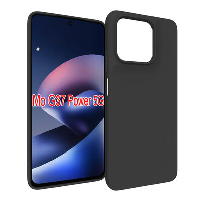 Motorola Moto G37 Power Hoesje - MobyDefend TPU Backcover - Mat Zwart