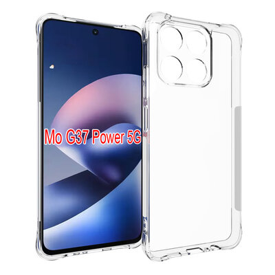 Motorola Moto G37 Power Hoesje - MobyDefend Transparante Shockproof TPU Backcover - Verstevigde Hoeken - Volledig Doorzichtig