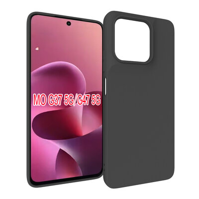 Motorola Moto G37 / G47 Hoesje - MobyDefend TPU Backcover - Mat Zwart