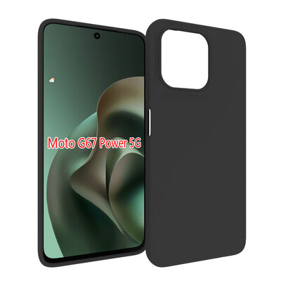 Motorola Moto G57 Power Hoesje - MobyDefend TPU Backcover - Mat Zwart