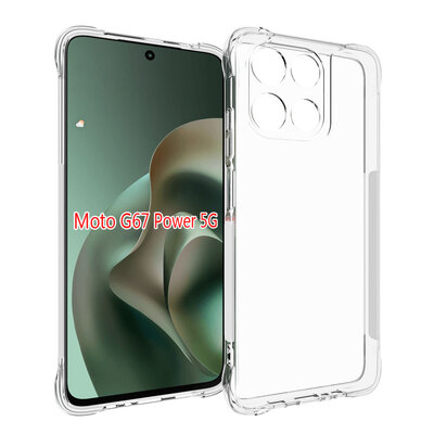 Motorola Moto G57 Power Hoesje - MobyDefend Transparante Shockproof TPU Backcover - Verstevigde Hoeken - Volledig Doorzichtig
