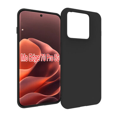 Motorola Edge 70 Pro Hoesje - MobyDefend TPU Backcover - Mat Zwart