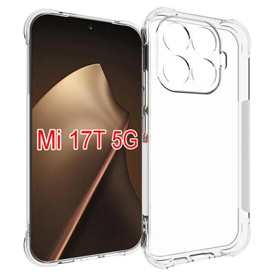 Xiaomi 17T Hoesje - MobyDefend Transparante Shockproof TPU Backcover - Verstevigde Hoeken - Volledig Doorzichtig
